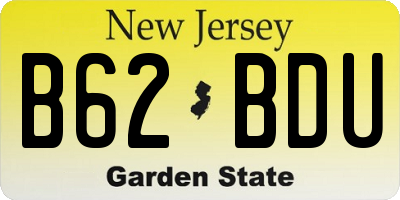 NJ license plate B62BDU
