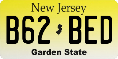 NJ license plate B62BED