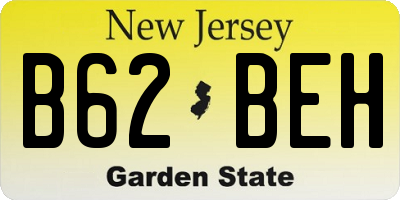 NJ license plate B62BEH
