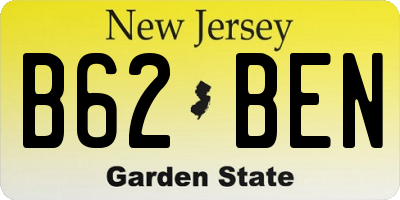 NJ license plate B62BEN