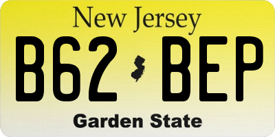 NJ license plate B62BEP