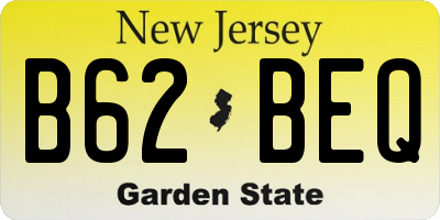 NJ license plate B62BEQ