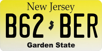 NJ license plate B62BER
