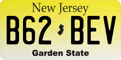 NJ license plate B62BEV