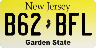 NJ license plate B62BFL
