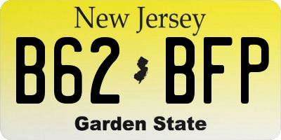 NJ license plate B62BFP