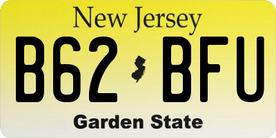 NJ license plate B62BFU