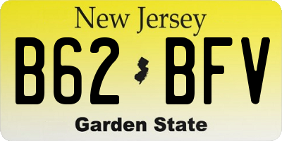 NJ license plate B62BFV