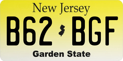 NJ license plate B62BGF