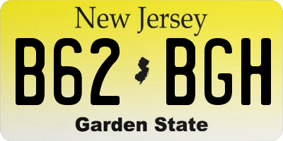 NJ license plate B62BGH