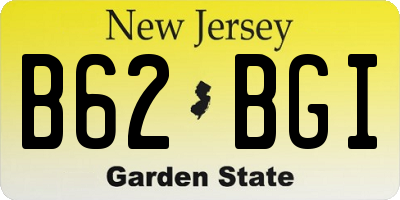 NJ license plate B62BGI