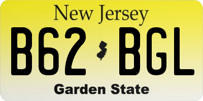 NJ license plate B62BGL