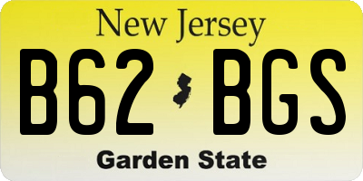 NJ license plate B62BGS