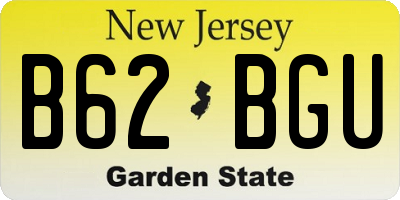 NJ license plate B62BGU