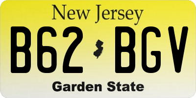 NJ license plate B62BGV