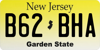 NJ license plate B62BHA