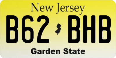 NJ license plate B62BHB