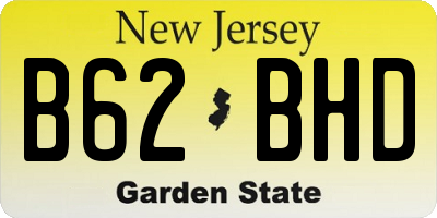 NJ license plate B62BHD