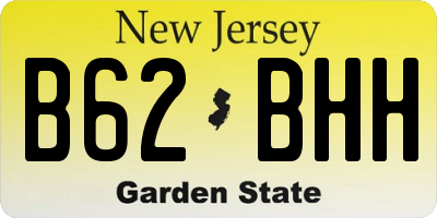 NJ license plate B62BHH