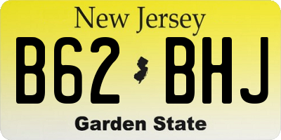 NJ license plate B62BHJ