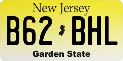 NJ license plate B62BHL
