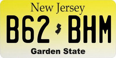 NJ license plate B62BHM