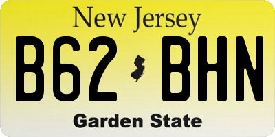 NJ license plate B62BHN