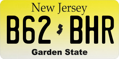 NJ license plate B62BHR