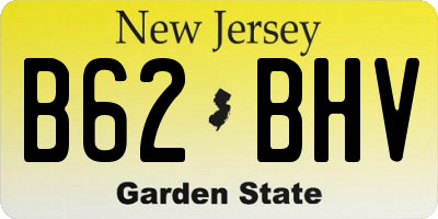 NJ license plate B62BHV