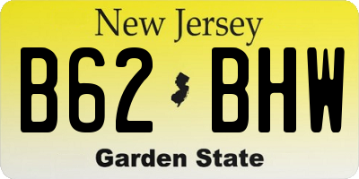 NJ license plate B62BHW