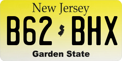 NJ license plate B62BHX