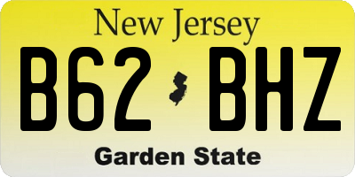 NJ license plate B62BHZ