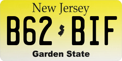 NJ license plate B62BIF