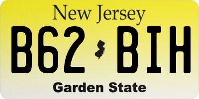 NJ license plate B62BIH