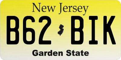 NJ license plate B62BIK