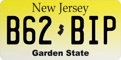 NJ license plate B62BIP