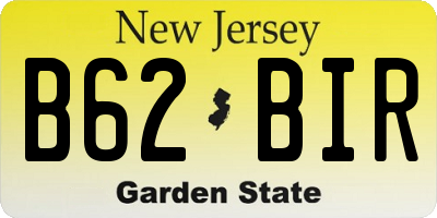 NJ license plate B62BIR