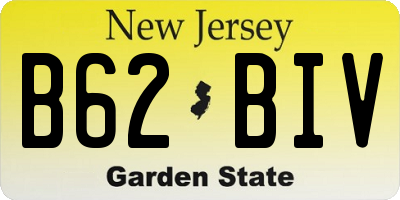 NJ license plate B62BIV