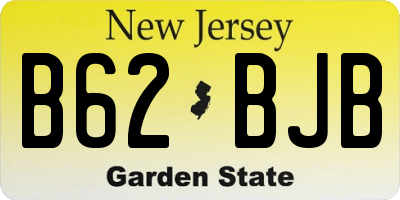 NJ license plate B62BJB