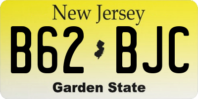 NJ license plate B62BJC