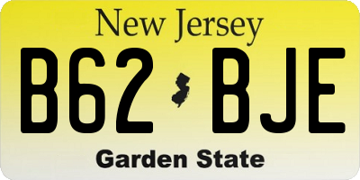 NJ license plate B62BJE