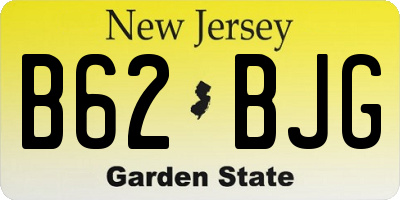 NJ license plate B62BJG
