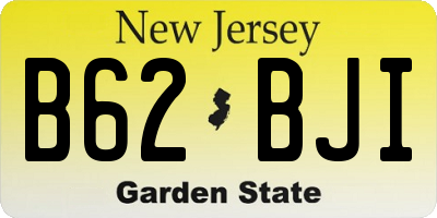NJ license plate B62BJI