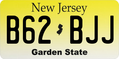 NJ license plate B62BJJ