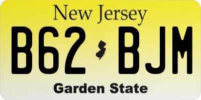 NJ license plate B62BJM