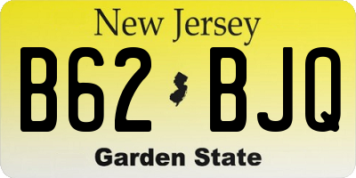NJ license plate B62BJQ