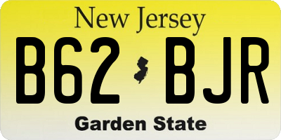 NJ license plate B62BJR