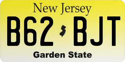 NJ license plate B62BJT