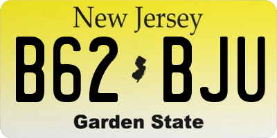NJ license plate B62BJU