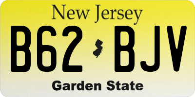 NJ license plate B62BJV
